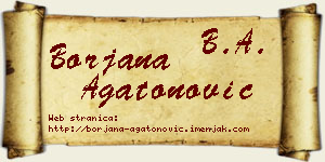 Borjana Agatonović vizit kartica